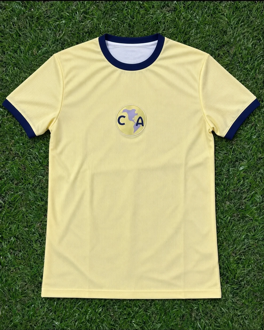 Club America 26-27 Heim-Fußballtrikot Gelb Herren Kurzarm Rundhals Fußballshirt Spiel- und Trainingstrikot – Detail 7