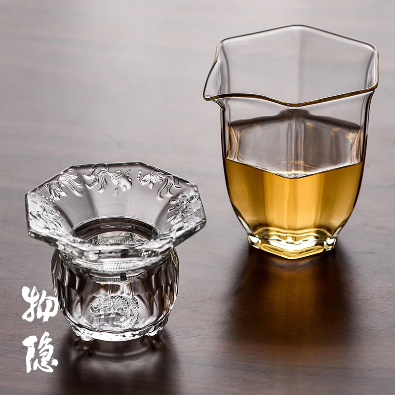 

Стеклянный заварочный фильтр WuYinTang, цельный, для чайной церемонии, коммерческое использование, ручная работа, инструмент для заваривания чая