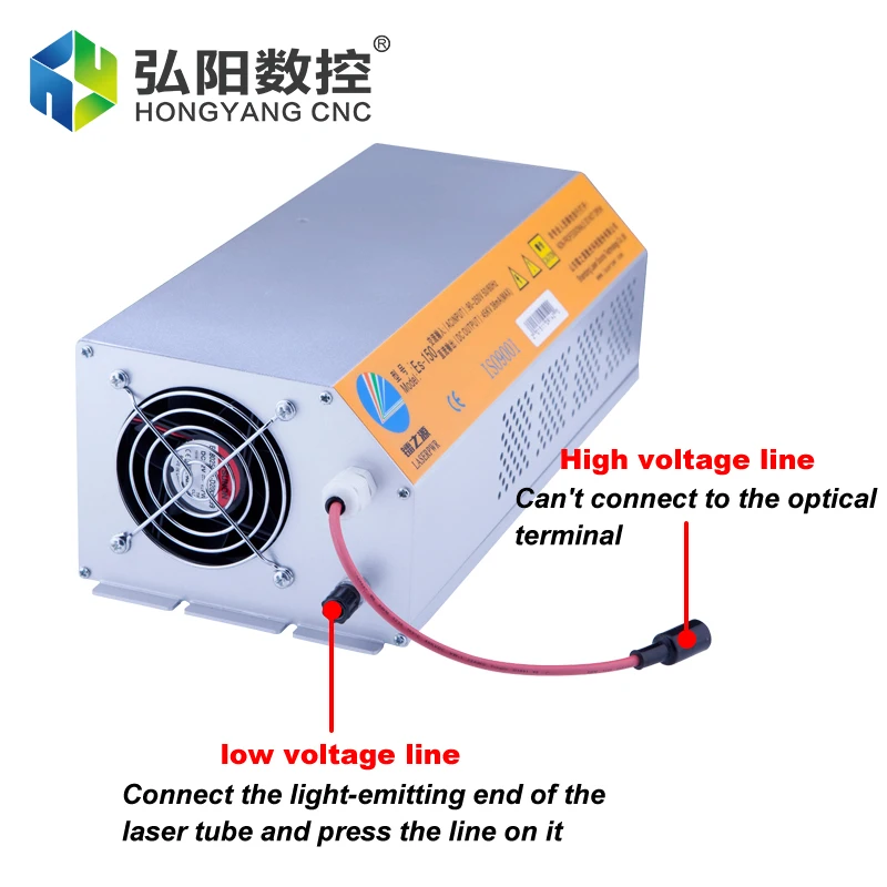 Laser Power Supply Hongyuan ES80W 100W150W CO2 Laser Tube Power Supply Engraving And Cutting Machine Regulated Power Supply