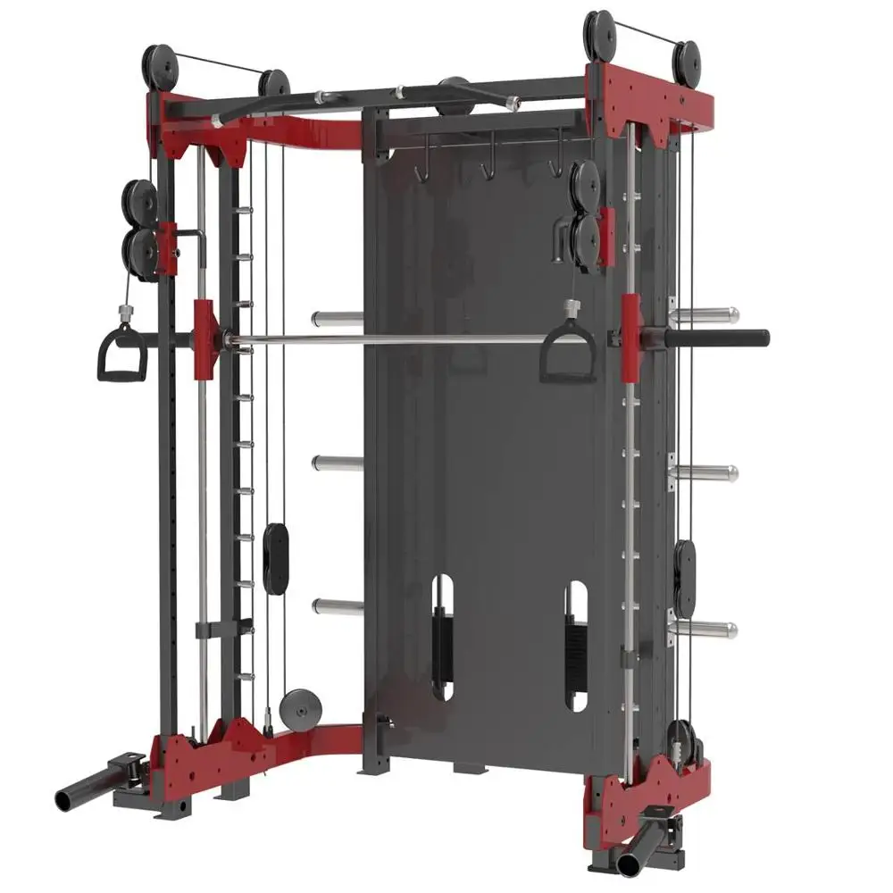 مدرب وظيفي الكل في واحد للاستخدام المنزلي LDH-1080 آلة سميث المعدنية ومعدات اللياقة البدنية لرف القرفصاء