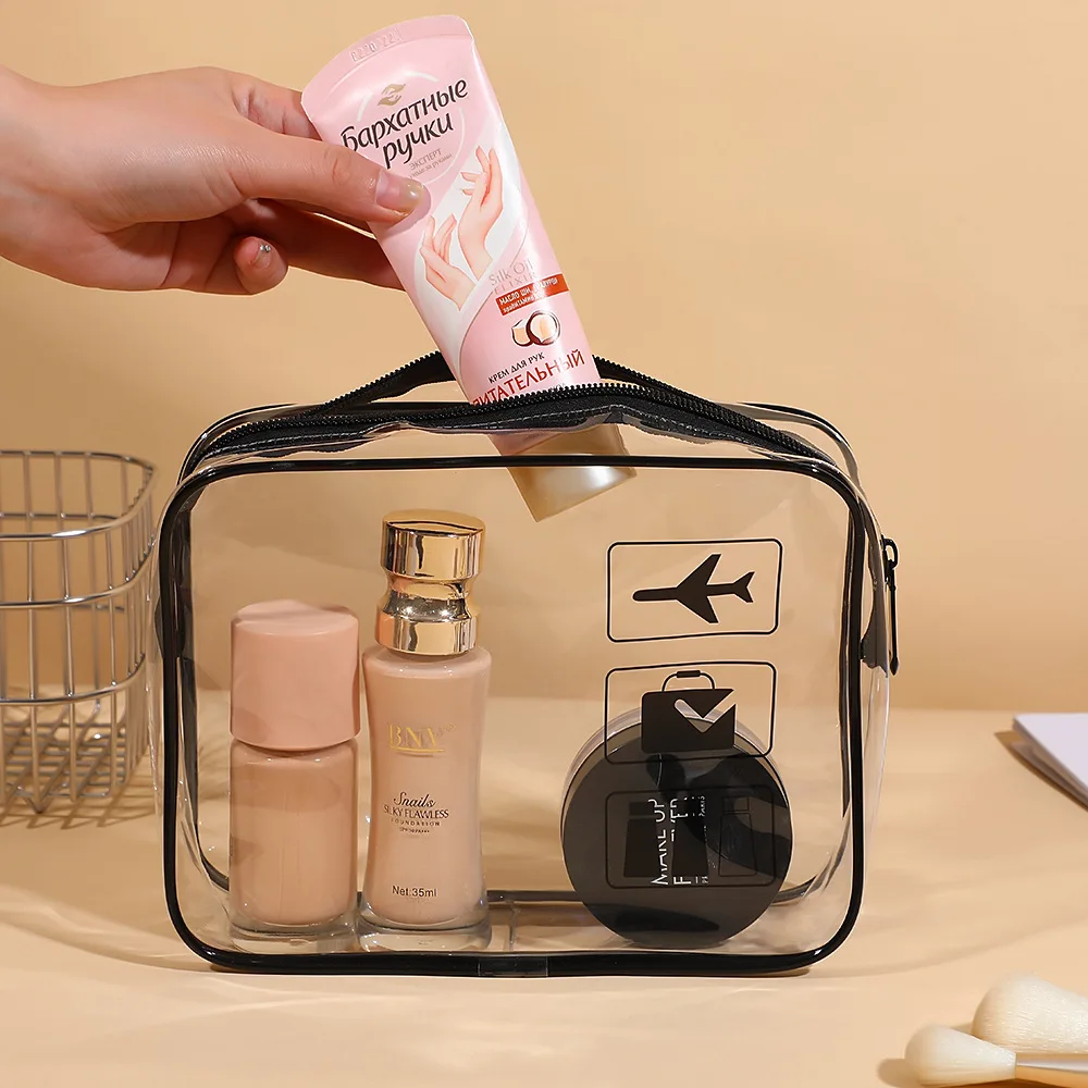 Picture 6: Waterproof Wash Transparent Makeup Bag, Multifunctional Waterproof Travel Storage Bag, Portable for Going Out