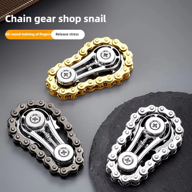 New Sprockets Flywheel Fingertip Gyro Fidget Spinner Antistress Anxiety Metal Bike Chains EDC Spinner Fidget Toys For Adult