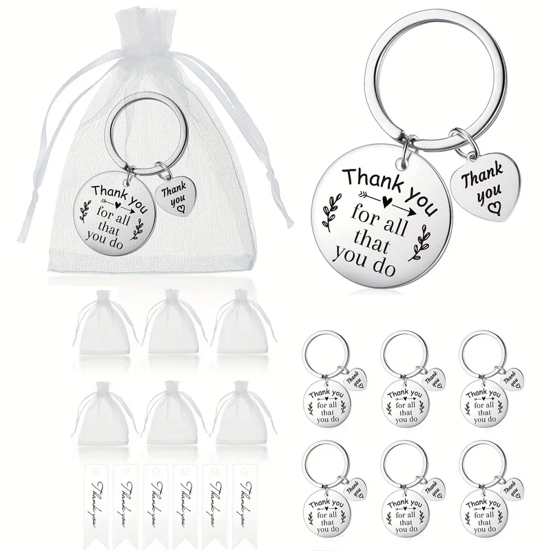 Employee Appreciation Thank You Keychains Gifts Bulk