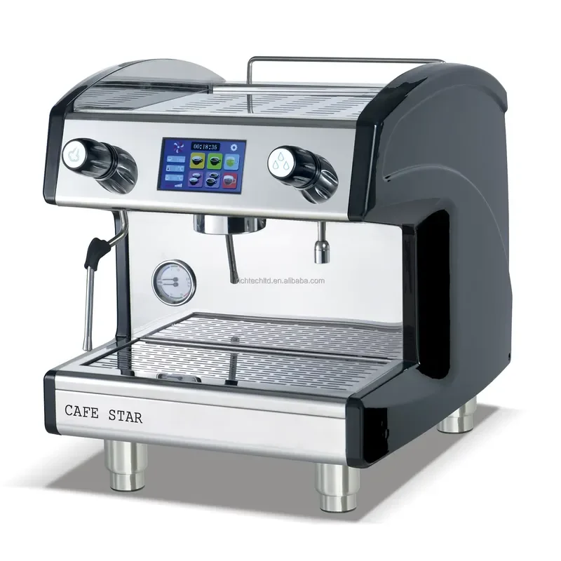 Professional Commercial Espresso For Single Group LCD Screen Cappuccino Latte Electric Coffee Machine On Sale