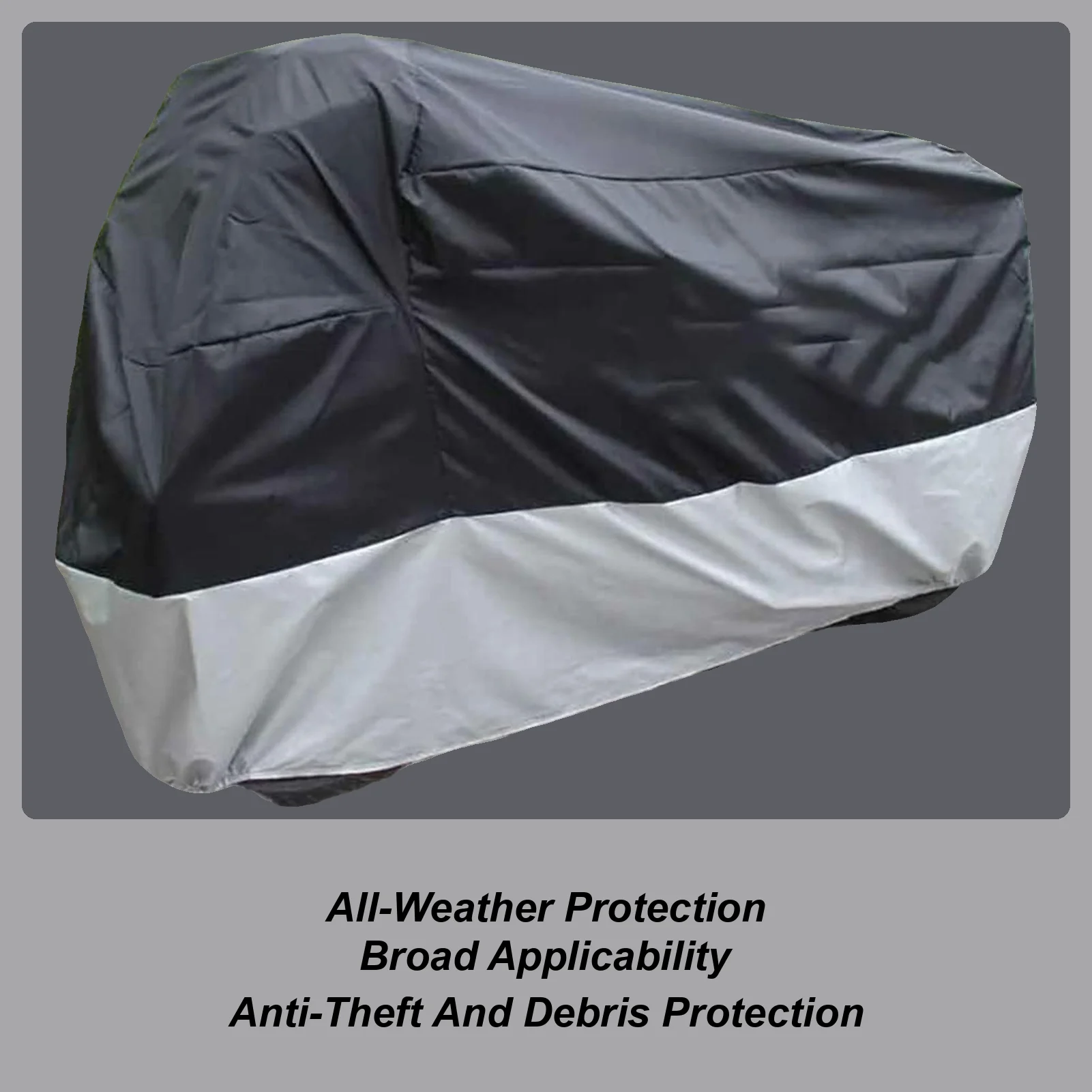 

Motorcycle Cover Heavy Duty Compact Waterproof Storage Cover All Season Storage Windproof Protector With Lock-Holes For Rainy