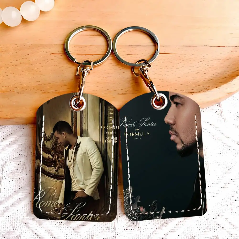 Singer Romeo Santos Card Holder Keychain Key Ring Door Lock Access Protective Case For Security Gift