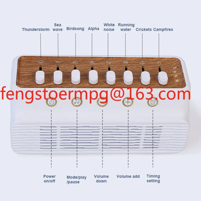 Portable Wireless Bluetooth Speaker White Noise Machine Free Combination of 8 Group Nature Sound Relaxing Sleep Audio Device