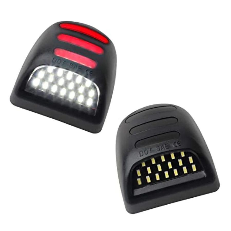 LED License Plate Light OLED NEON Tubes Tag Lamp Assembly Fit for Chevy Silverado 1500 2500 3500 Suburban Tahoe GMC Sierra Yuko