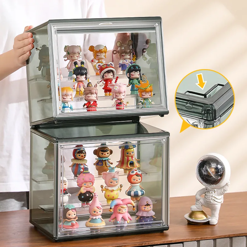 Acrylic Display Rack Clear Ladder Handmade Anime Q Version Figures Car Model Blind Box Storage Stand Doll Toy Organizer Showcase