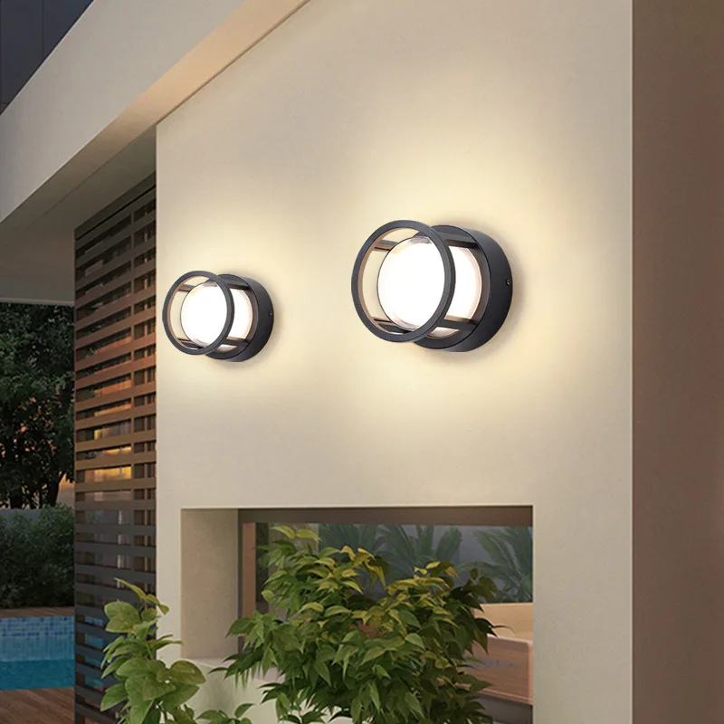LED Outdoor Landscape Light 6W 12W Column Light Garden Courtyard Waterproof Light 110V-220V Surface Mounted Wall Light