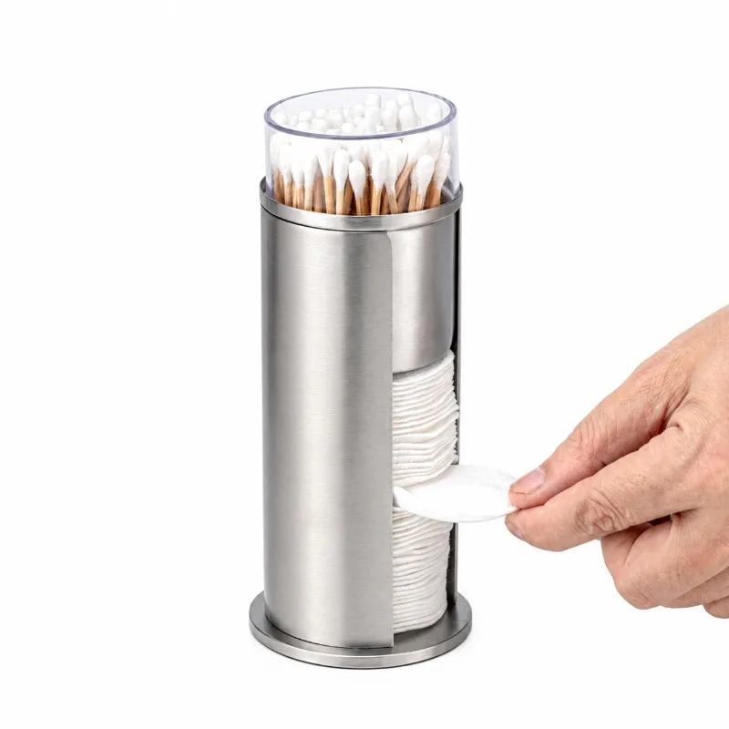 Stainless steel cotton pad storage box extraction cotton swab makeup remover cotton