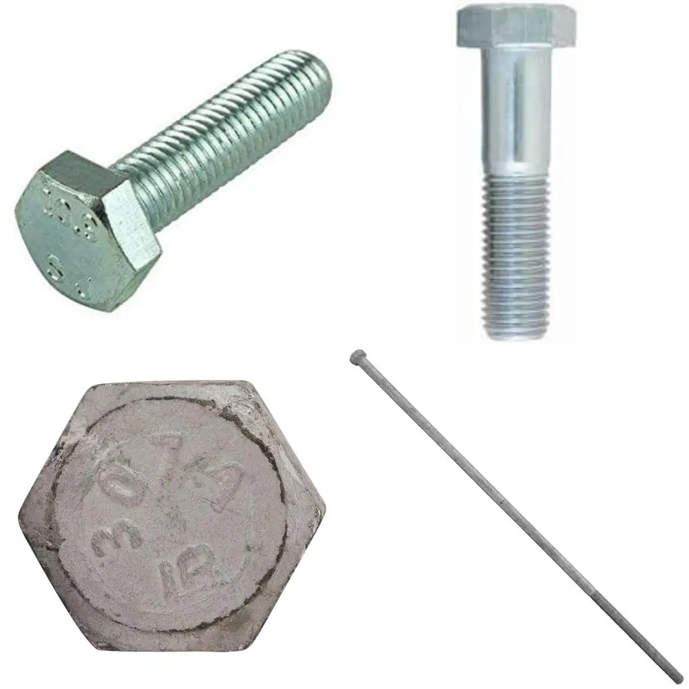 مسامير ذات غطاء سداسي مطلي بالزنك بخيط خشن فئة 8.8 M8-1.25 × 20 مم، 1500 قطعة، DIN 933، كلمات مفاتيح ذات ذيل طويل ملولب بالكامل #1