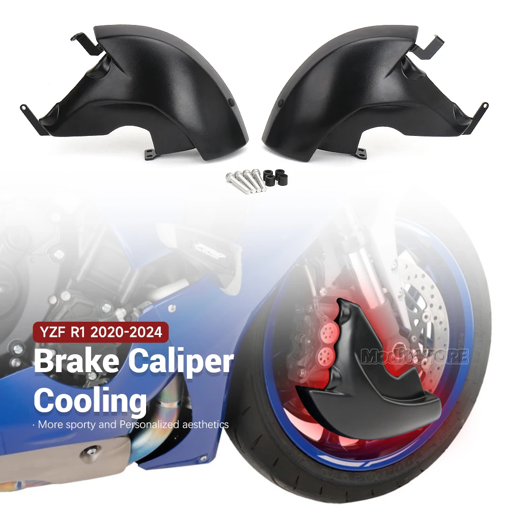 

For YAMAHA YZF-R1 YZF R1 2020 2021 2022 2023 2024 Motorcycle Accessories Black Front Disc Cooling Air Brake Cooler Mounting Kit