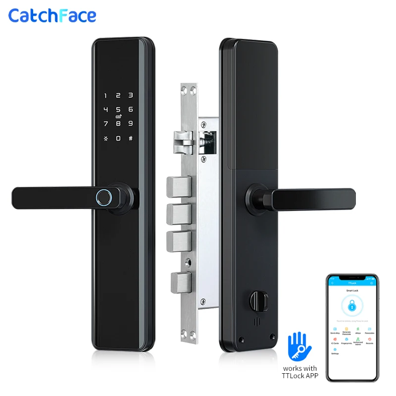 TTLock Smart Fingerprint Door Lock Wifi APP Lock Bluetooth Unlock Security Intelligent Lock Biometric Electronic Door Lock