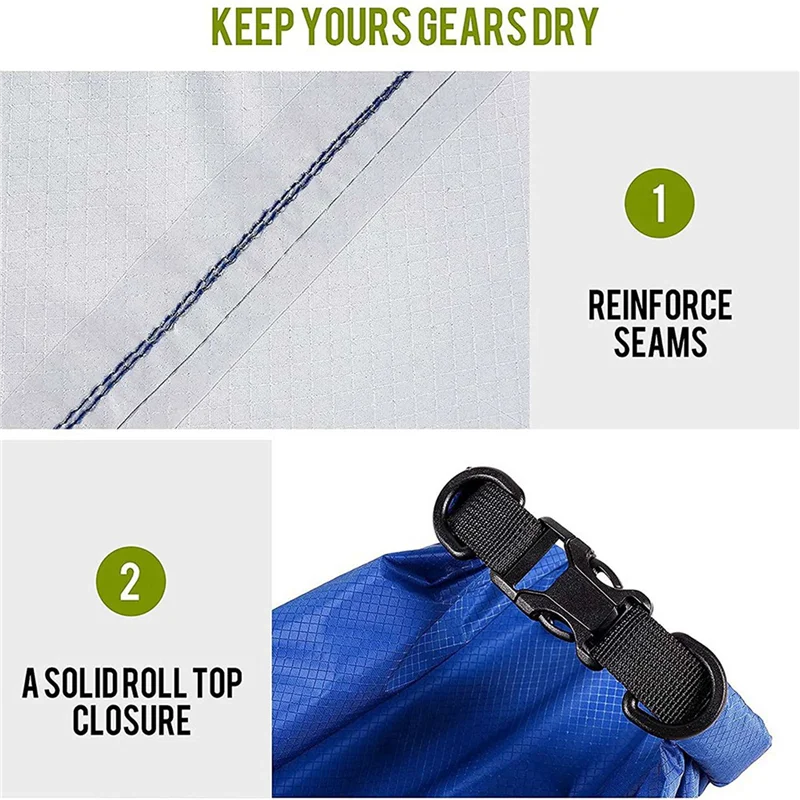 【SUMMER】12Pcs Waterproof Dry Bag Set For Kayaking Boating,Drybag Outdoor Storage Bags For Canoeing Camping Swimming,Random
