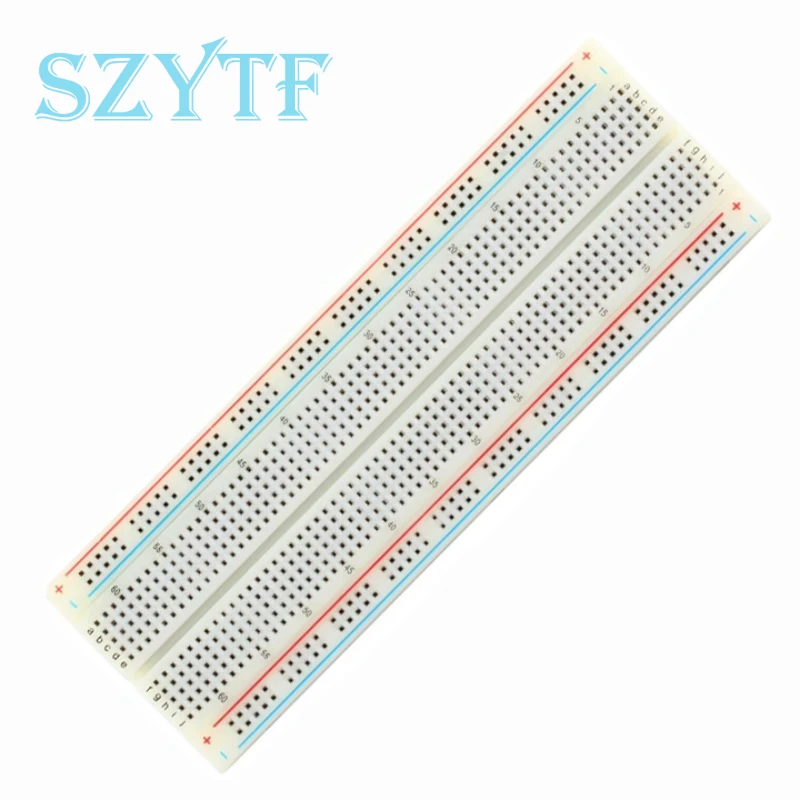 MB-102 MB102 Breadboard 830 Point Solderless PCB Bread Board White/Transparent Test Develop DIY For Arduino
