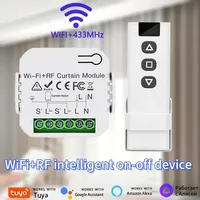 Tuya WiFi Smart Curtain Switch RF433MHz Roller Blinds Shutter Module Controllers Smart Life APP Control For Alexa Google Home