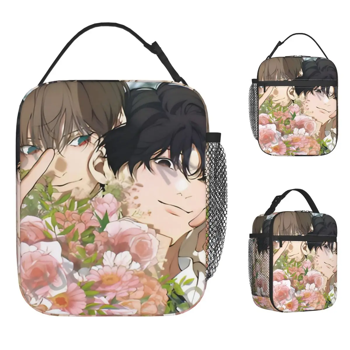 

L-Lost In The Cloud Аниме Сумка для обеда для взрослых с принтом Ланч-бокс Сумка-холодильник для пикника Портативная водонепроницаемая сумка на молнии для еды