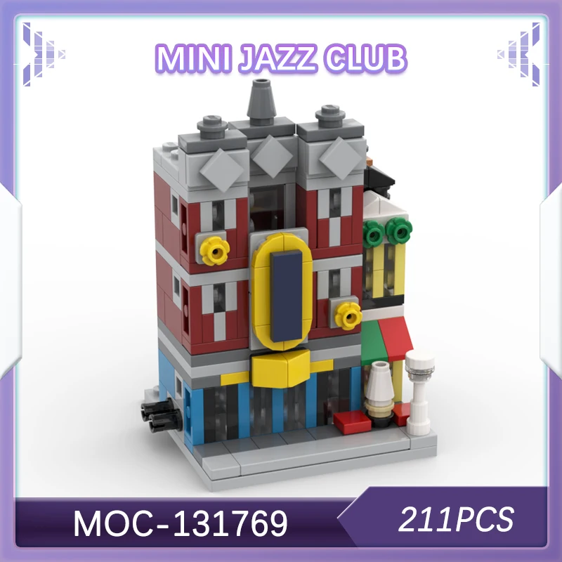 

211 шт. MOCS маленькая строительная серия мини-джазовый клуб строительные блоки сборка городский центр уличная хижина модель рождественские подарки MOC- 131769