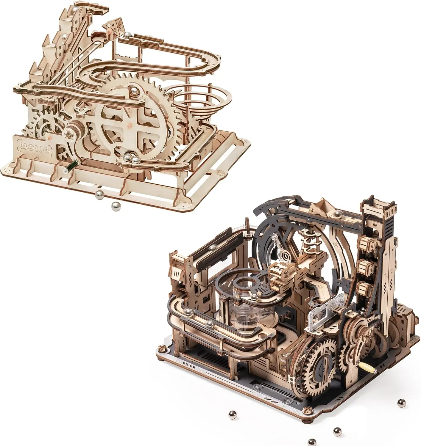 

3D Puzzles Wooden Marble Run Mechanical Model Kit LGC01+LG501