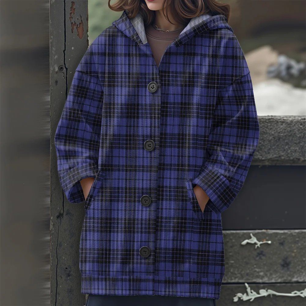 2025 New Women's Long Sleeve Hooded Sweater Casual Fashion Retro Knit Tunic Top Oversize Pullovers Streetwear