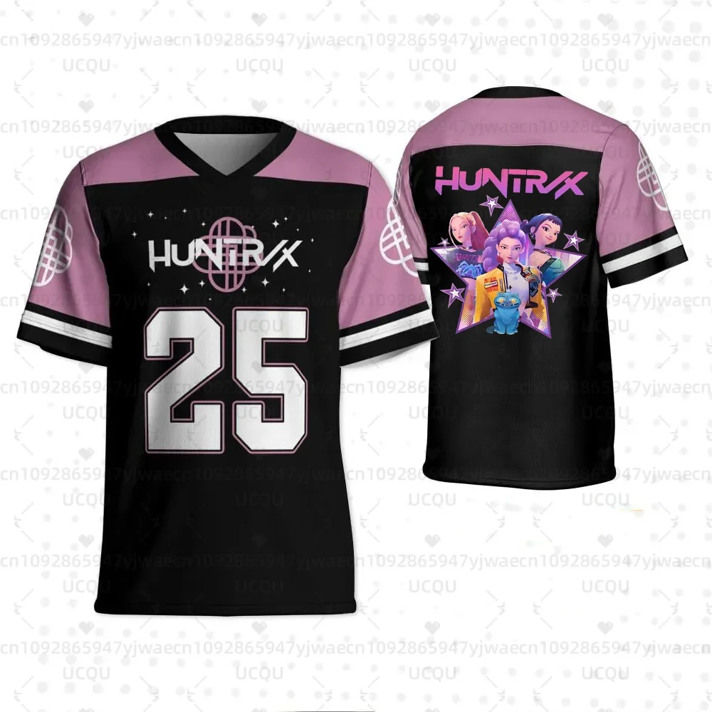 

Футболка K-pop «Охотники на демонов» для девочек и мальчиков, с коротким рукавом, аниме-одежда для детей, футболка Huntrix Tiger Harajuku с эффектом тай-дай, подарки