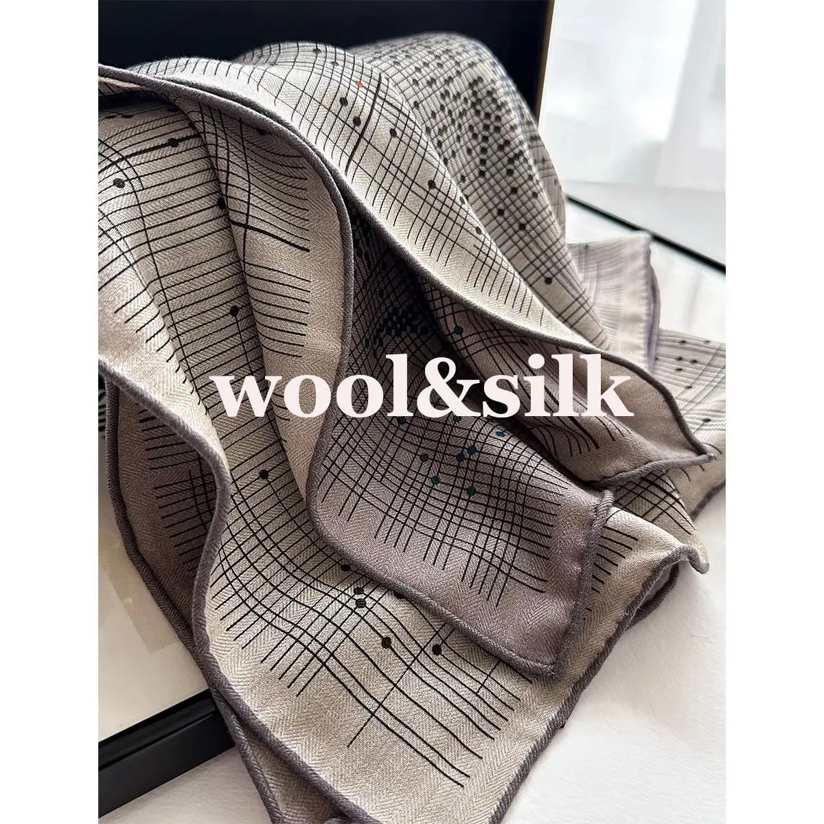 

Fashion 82% wool 18% Silk Scarf for Women Shawls Wraps Foulard high quality Scarves Pashmina Female Hijab Bandana bufanda Poncho
