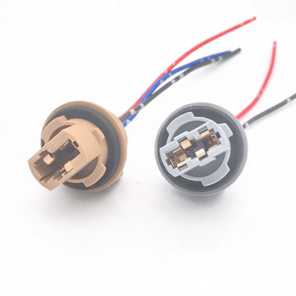 Universal T20 Connector Socket For Brake Tail Turning Lights 7443 7440 Bulb Base holder Automotive Replacement Accessories