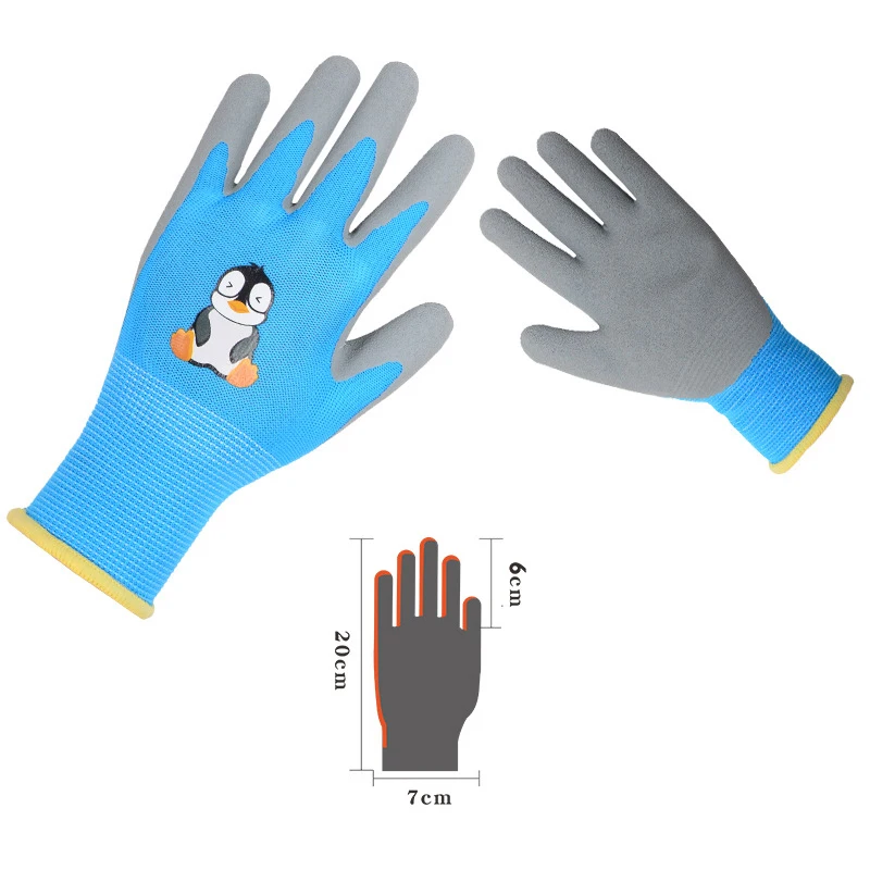 Gardening Gloves Kids Durable Waterproof Garden Work Gloves Non-Slip Children Safety Yard Work Gloves Portable Garden Supplies