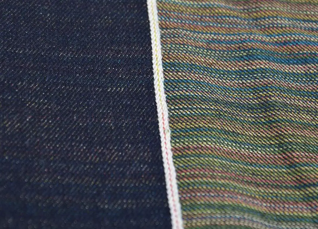 12oz  Slub Denim Rainbow Selvage Jean Fabric Wholesale Price Rainbow Core Selvedge Denim Textile Manufacturers Free Ship W286425