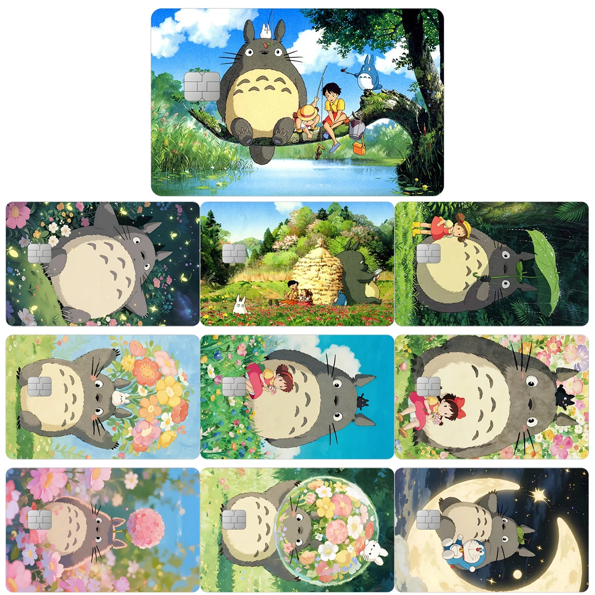 Chibi-Totoro Decor Card Sticker Satsuki Kusakabe Anime Cartoon Decoration Patch Learning Supplies Paster Birthday Gift
