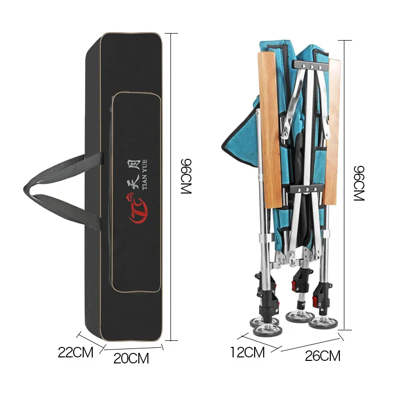 Wielofunkcyjne krzesło wędkarskie ze stali nierdzewnej, rozkładane na każdy teren Przenośne krzesło składane Campring