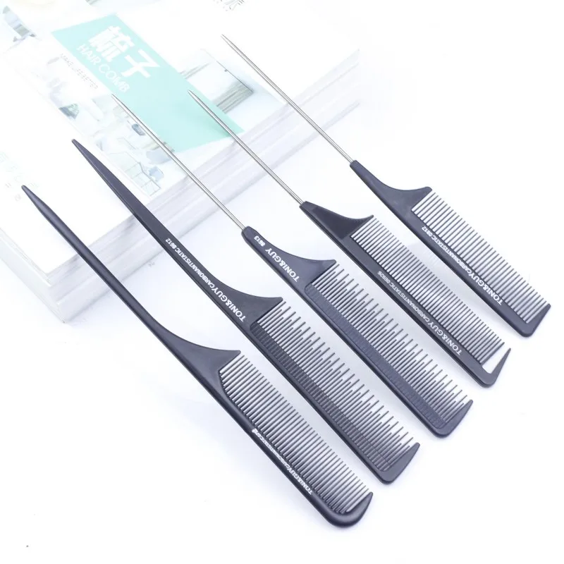 

Расческа из углеродного волокна, расческа для хвоста, пластиковый парик для волос, парикмахерские аксессуары для парикмахера