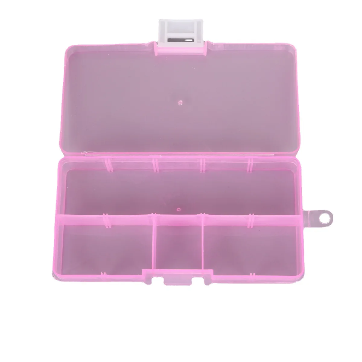 Caja de almacenamiento de plástico para joyería, contenedor ajustable con compartimento para cuentas, pendientes, caja rectangular, 10 rejillas