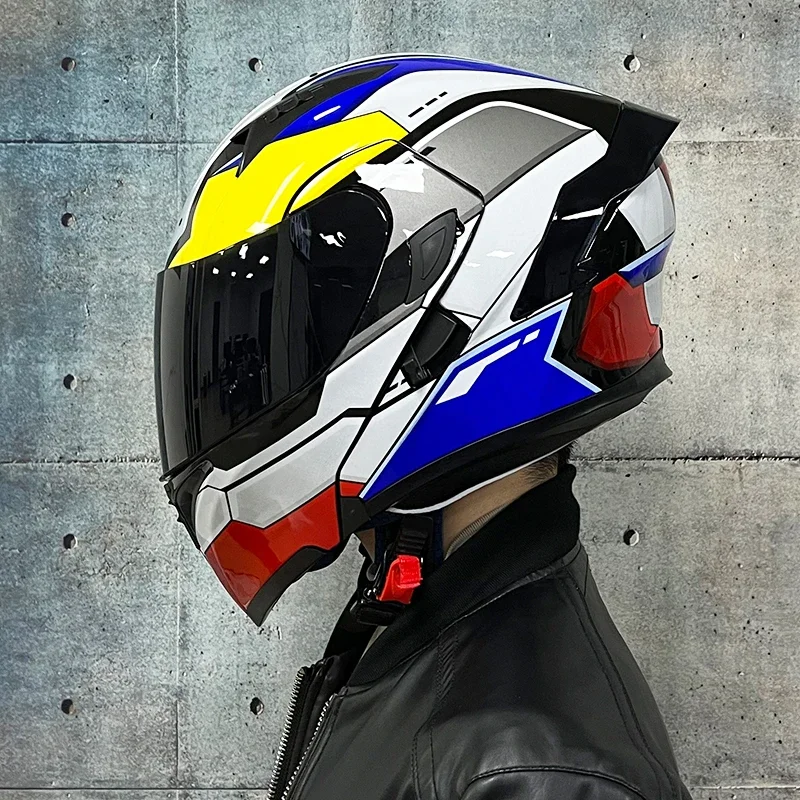 

motorcycle helmet men's and women's full helmets double mirror locomotive running helmet big tail four seasons bluetooth