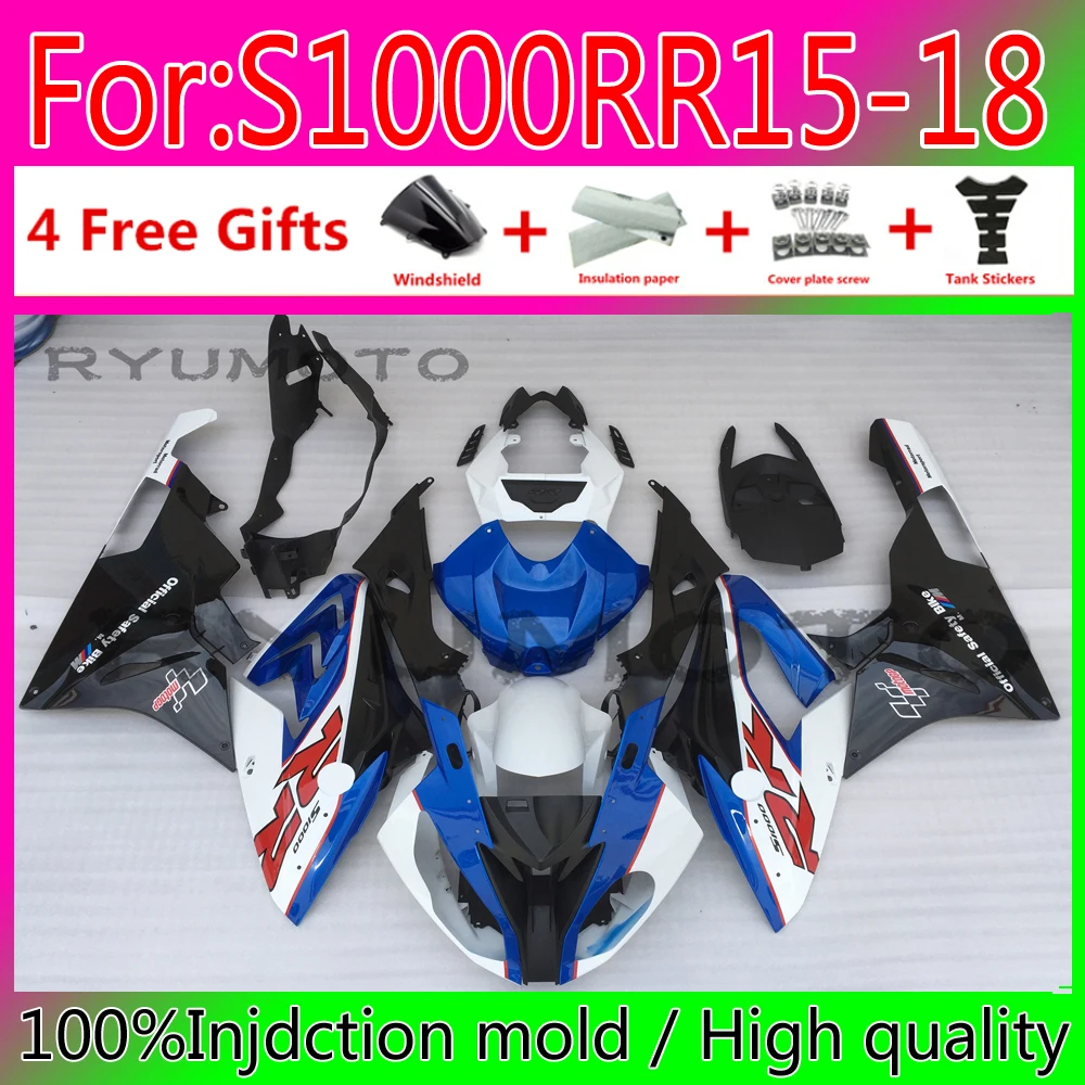 

Motorcycle Fairing For bmw s1000rr 2015 2016 2017 2018 Fairings kit bodywork ABS Plastic for BMW S1000RR 15 16 17 18 red silver