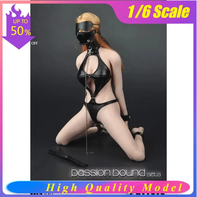 

ZYTOYS ZY5005 1/6 Scale Female Soldier Pu Leather Mask Lingerie Eye Mask Set Model for 12'' Action Figures OBJ OD Accessories