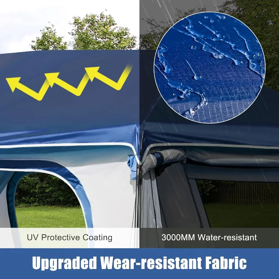 Instant Cabin Tent 4/8 Person Family Large Camping Tent with 60s Easy Setup Rainfly Waterproof Design Portable with Carry Bag f