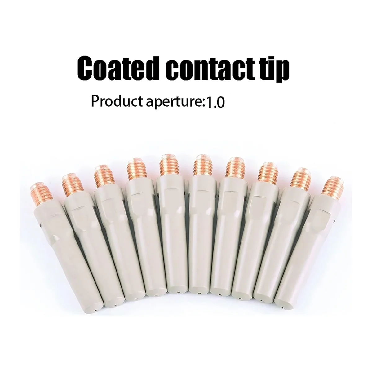 A002 10pcs Temperature Resistants 45MM Tip MIG Torch Welding Coated Contact Tips for 200A 500A CO2 Torch Welding Accessories