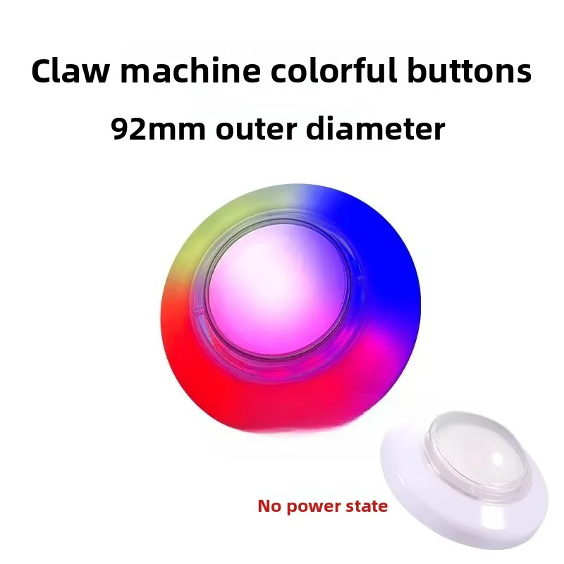 92mm Colorful LED Arcade Button for Claw Machine Gift Machine Bean Game Console Start Key Coin Operated Games