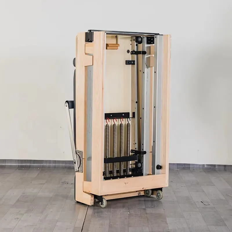 Top-rated Adjustable Classic Elegance Maple Wood Foldable Pilates Reformer for Boutique Studio