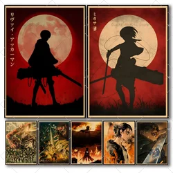 1PC Classic Anime Attack On Titan Season 4 Poster Self-adhesive Art Waterproof Paper Sticker Coffee House Bar Room Wall Decor