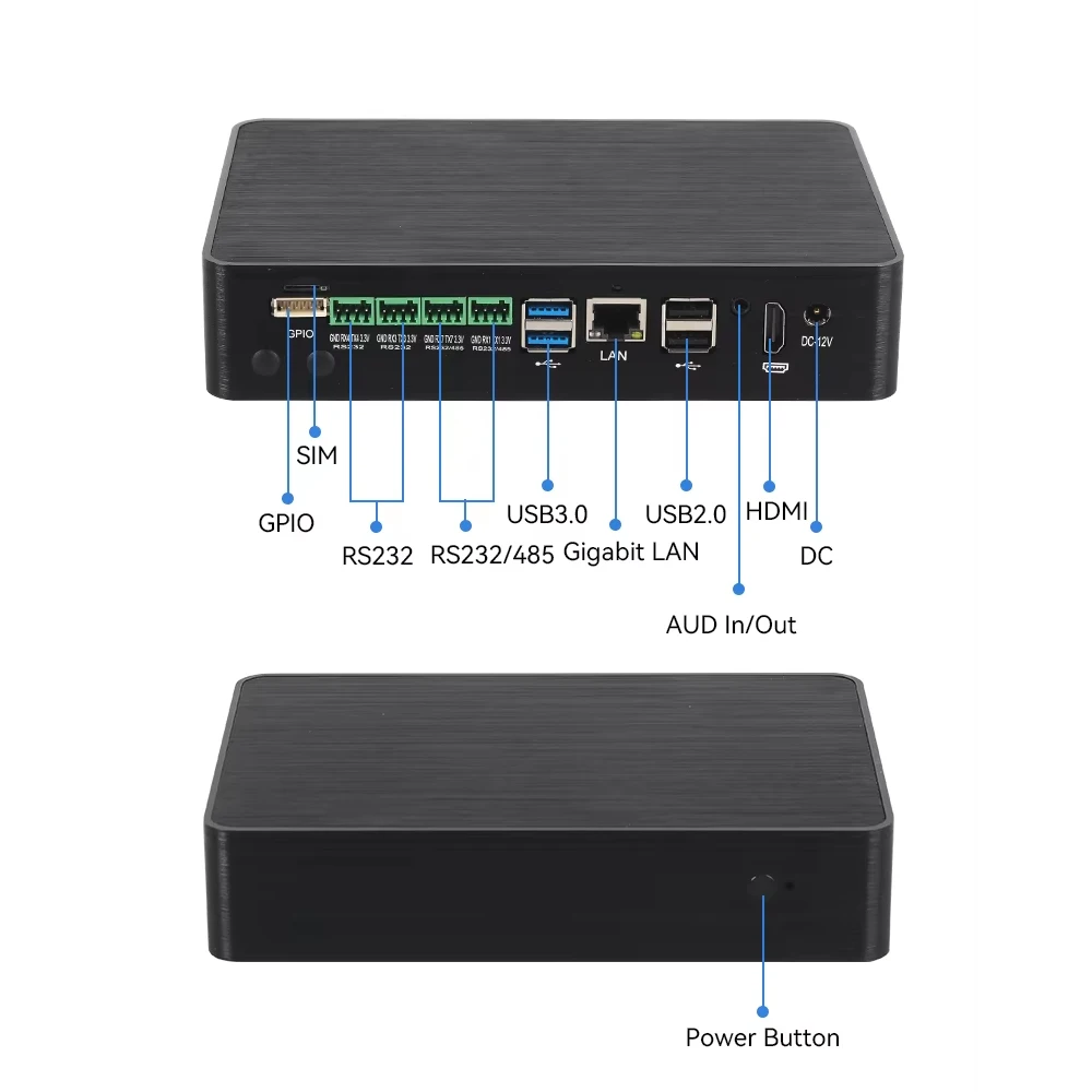 Android Ubuntu搭載産業用ミニPC ARM RK3568 4xRS232/485 WiFi 4G/5G LTE eDP LVDS GPIO HDMI GPS CAN UART I2C MIPI LCD カメラ