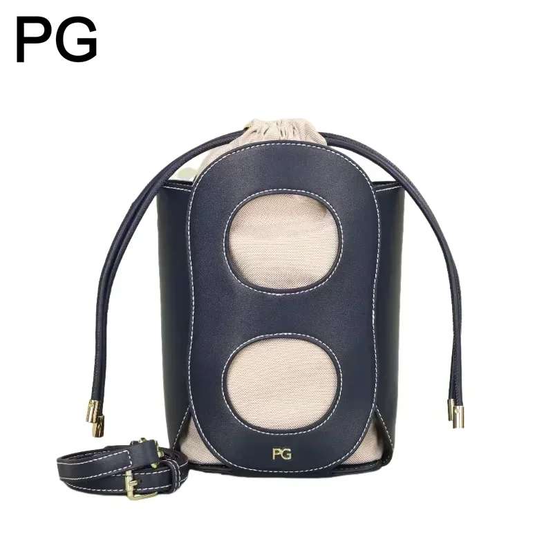 PG Lady Shoulder Bag Personalized Unique Design Exquisite Fashionable 2025 New Lightweight Niche Hollow Solid Color Handbag