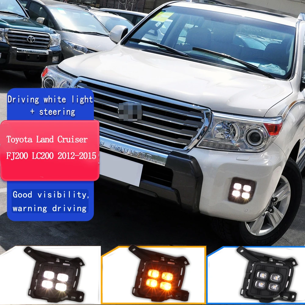 

LED DRL (Daytime Running Light) + Headlight + Turn Signal for Toyota Land Cruiser 200 2012-2015 – High Bright & Clear Vision