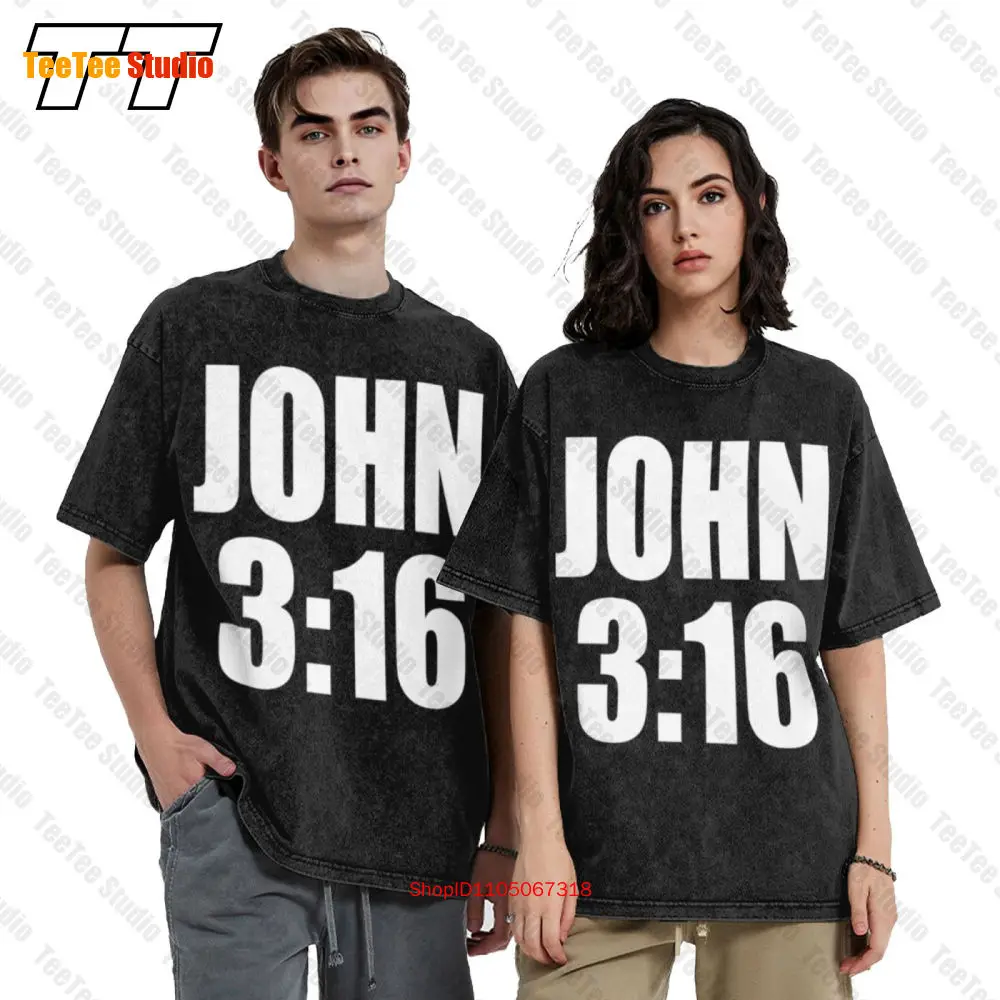 

Винтажная футболка больших размеров John 3 16 H0JN