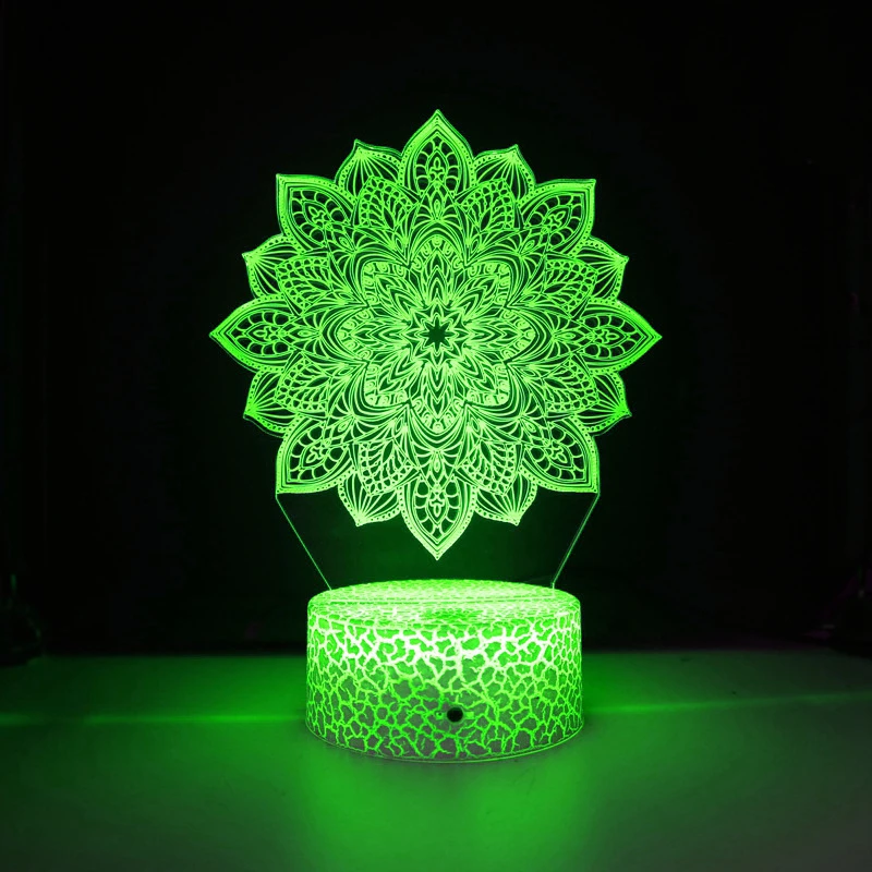 Nighdn Lotus Flowers Kids Night Light Led 3D Lamp Bedside Table Room Home Decor Touch USB Child Nightlight Gift for Boys Girls