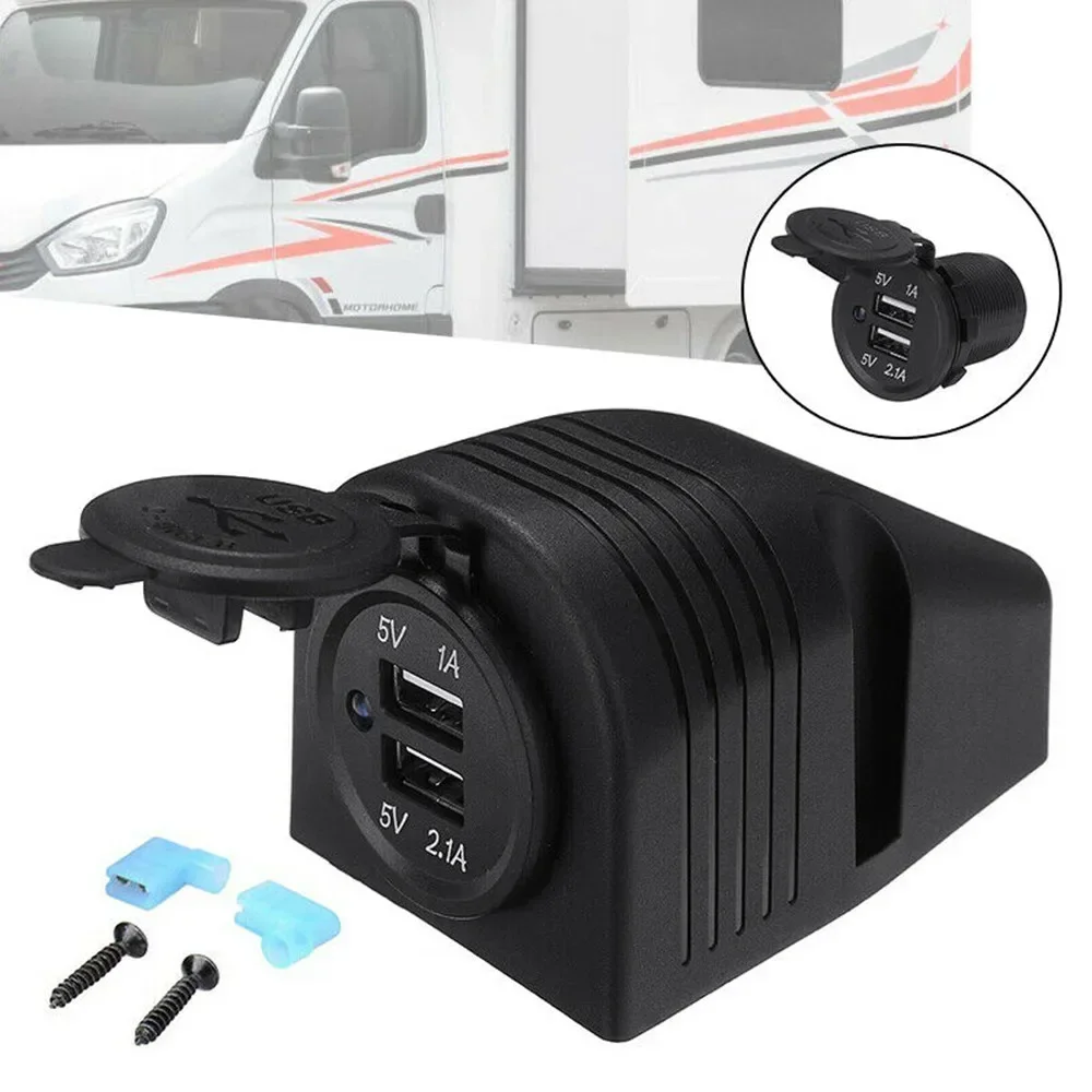 

12-24V Mount Double Twin Usb Socket Caravan Camper Van Boat Motorhome Accessories For Vehicles