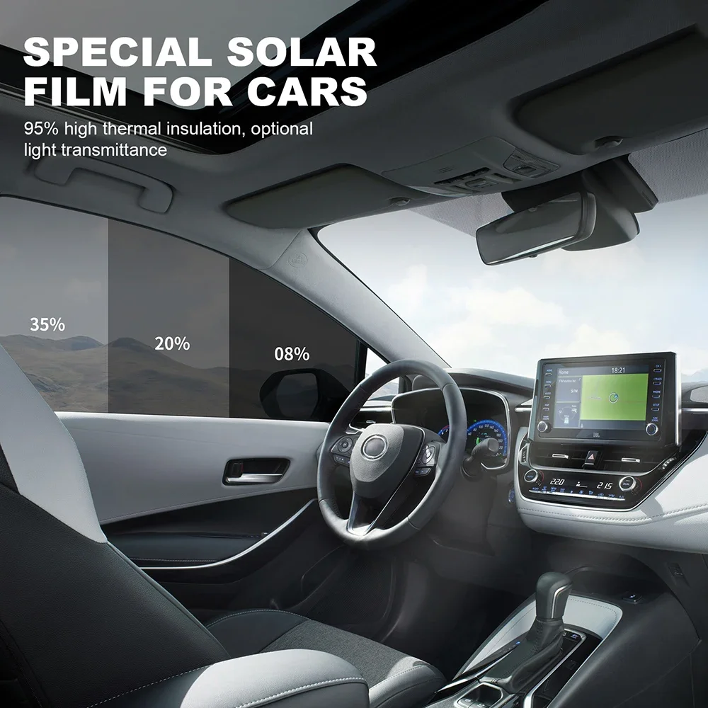 Film teinté de protection solaire UV pour vitres latérales avant et arrière, pour Toyota CorTrust2014, 2015, 2016, 2017, 2018, 2019