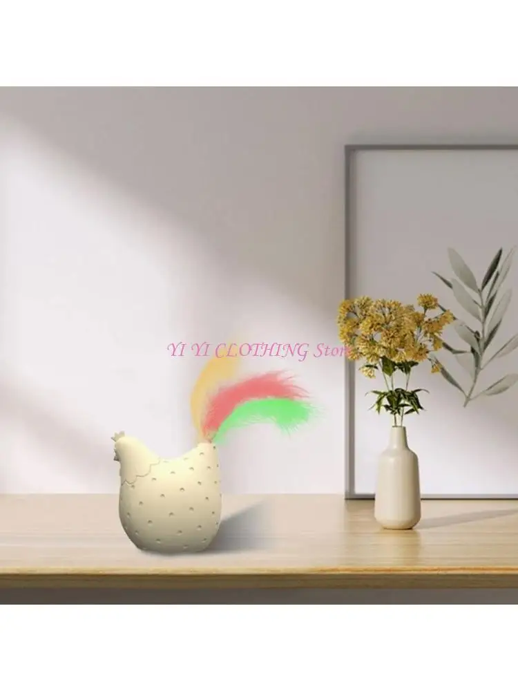N5KF Artisanal Chicken Shaped Silicone Mold for Feather Crafting and Home Decoration